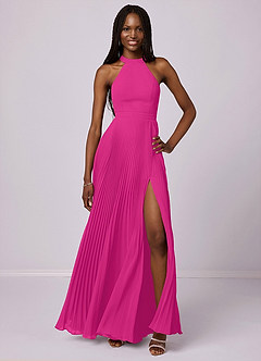 Barbie ♥ Azazie Bridesmaid Dresses A-Line Pleated Chiffon Floor-Length Dress image1