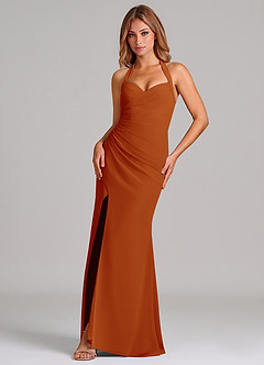 Azazie Emeria Suknie dla druhen Syrena Dekolt w kształcie serca Szyfon Do ziemi Sukienka image1