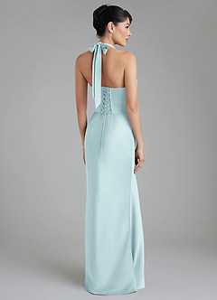 Azazie Torrance Robes de demoiselle d'honneur Robe Sirène en Satin extensible Corset Bleu Nuage image8