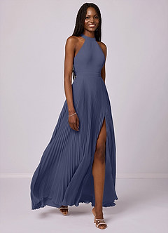 Barbie ♥ Azazie Bridesmaid Dresses Stormy A-Line Pleated Chiffon Dress image3