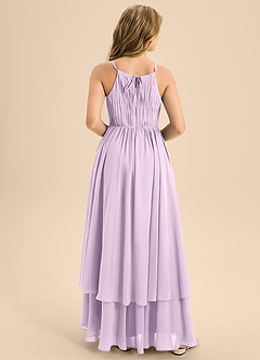 Azazie Elliora Junior A-Linie Plissee Chiffon Kleid Frostiges Flieder image2
