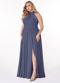 Azazie Iman Bridesmaid Dresses Stormy A-Line A-Line Ruched Chiffon Dress image3