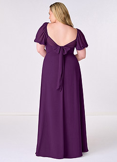 Barbie ♥ Azazie Bridesmaid Dresses Grape A-Line Pleated Chiffon Dress image8