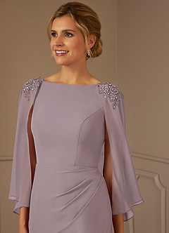 Azazie Carmela Mother of the Bride Dresses Dusk Sheath Lace Chiffon Dress image9