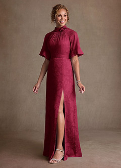 Azazie Hypatia Suknie dla Matki Panny Młodej Osłona Pofałdowany Kwiatowe wypalenie Długość podłogi Sukienka image2