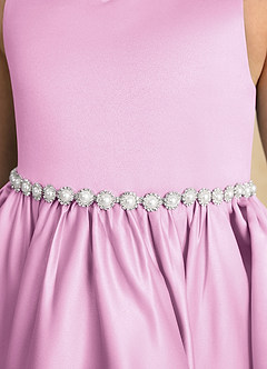 Azazie Julietta Flower Girl Dresses Candy Pink Ball-Gown Convertible Tulle Dress image10