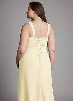 Azazie Agustina Bridesmaid Dresses Lemon Sorbet Mermaid Corset Chiffon Dress image14