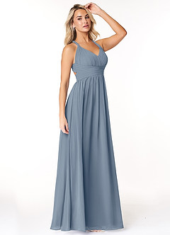 Azazie Ashia Final Sale Twilight A-Line Pleated Chiffon Dress image4
