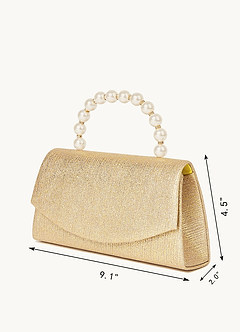 front Glitter And Pearls Handbag