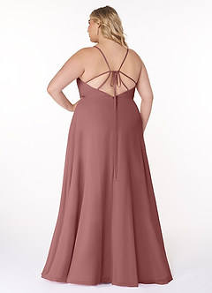 Azazie Everleigh Bridesmaid Dresses Desert Rose A-Line Sweetheart Pleated Chiffon Dress image9