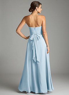 Azazie Tamira Suknie dla druhen Linia A Pofałdowany Szyfon Do ziemi Sukienka image4