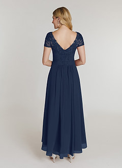 Azazie Thais Kleider für die Brautmutter A-Linie Spitze Chiffon Kleider Dunkelmarine image2