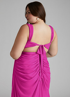 Azazie Jesaphine Brudtärnklänningar Klänning av Tubklänning i Maska Ruched Fuchsia image7
