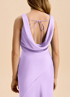 Azazie Rylina Junior Lilac Mermaid Stretch Satin Dress image7