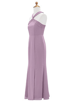 Azazie Rue Junior Robe Sirène en Mousseline de soie Fente Latérale Glycine image8