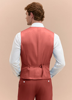 front James Terracotta Gilet de costume