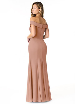 Azazie Lecia Suknie dla druhen Imperium Zza ramienia Szyfon Do ziemi Sukienka image4