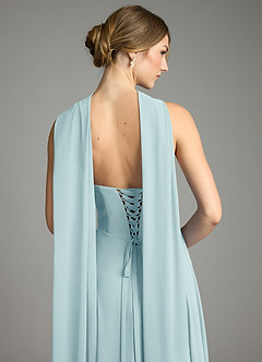 Azazie Ayla Abiti da Damigella Abito A-Line in Chiffon Scollo a Cuore Sea Glass image10