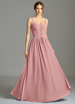 Azazie Porscha Suknie dla druhen Linia A Dekolt w kształcie serca Szyfon Do ziemi Sukienka image5