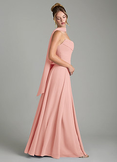 Azazie Gabriela Brautjungfernkleider A-Linie Korsett Chiffon Kleid Rosettenrosa image3