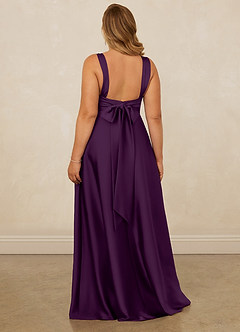 Christian Siriano Bridal for Azazie 1001 Bridesmaid Dresses Grape A-Line Sweetheart Neckline Stretch Satin Dress image12