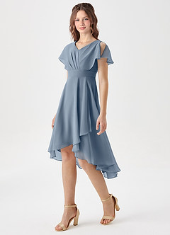 Azazie Graciela Junior Twilight A-Line Pleated Chiffon Dress image1