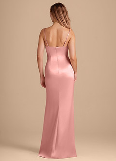 Azazie Camila Bridesmaid Dresses Rosette Sheath Sweetheart Neckline Metallic Satin Dress image5