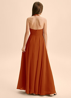 Azazie Kady Junior Paprika A-Line Sweetheart Neckline Chiffon Dress image2