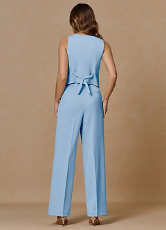 front Rowan Sky Blue Refined Weave Performance vest