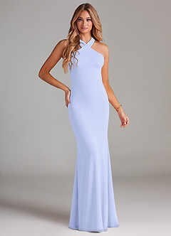 Azazie Doretta Brautjungfernkleider Meerjungfrau-Linie Plissee Chiffon Kleid Lavendel image1