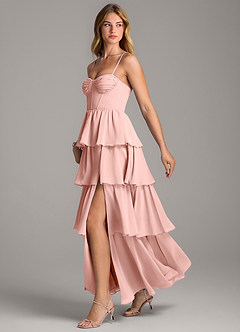 Azazie Alanna Bridesmaid Dresses Rosette A-Line Sweetheart Neckline Chiffon Dress image4
