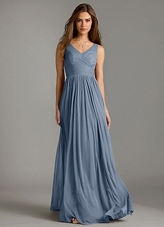 Azazie Keyla Bridesmaid Dresses Twilight A-Line Pleated Mesh Dress image5