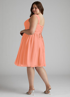 Azazie Angie Bridesmaid Dresses Sunset A-Line Corset Chiffon Dress image12