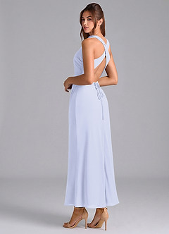 Azazie Evadne Suknie dla druhen Osłona Pofałdowany Szyfon Długość kostki Sukienka image2