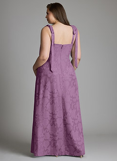 Azazie Debra Bridesmaid Dresses Wisteria A-Line with Pockets Floral Burnout Dress image8