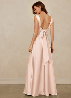 Christian Siriano Bridal for Azazie 1001 Robes de demoiselle d'honneur Robe Trapèze en Satin extensible Encolure en Forme de Cœur Rose Pâle image5