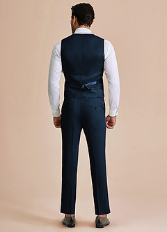 front William Navy Blue Comfort Blend Suit Vest