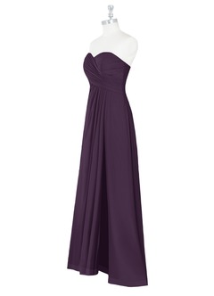 Azazie Arabella Allure Vestidos de damas de honor Vestido de Ciruela de Gasa de Corte en A Convertible con Escote de Corazón image19