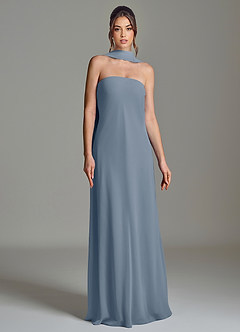 Azazie Ilana Bridesmaid Dresses Twilight A-Line Strapless Chiffon Dress image4