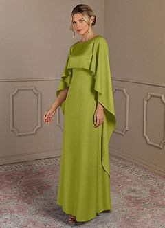 Azazie Eli Mère de la mariée Robes Robe Fourreau en Satin extensible Col de bateau Citronnelle image3