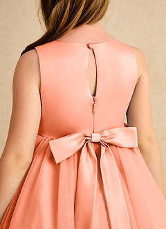 Azazie Prima Flower Girl Dresses Sunset A-Line Bow Tulle Dress image6