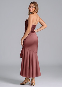 Azazie Danie Bridesmaid Dresses Amethyst Sheath Strapless Chiffon Dress image2
