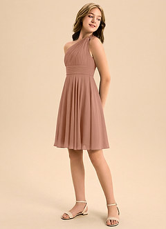 Azazie Charlize Junior Klä av A-Line i Chiffong Plisserad image4