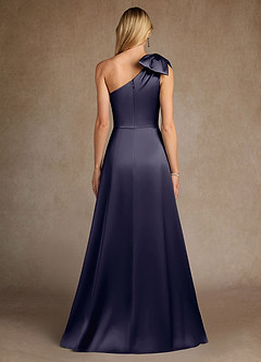 Azazie Easton Mother of the Bride Dresses Stormy A-Line One Shoulder Stretch Satin Dress image3