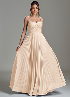 Azazie Catie Brautjungfernkleider A-Linie Herzausschnitt Chiffon Kleid Alabaster Weiß image3