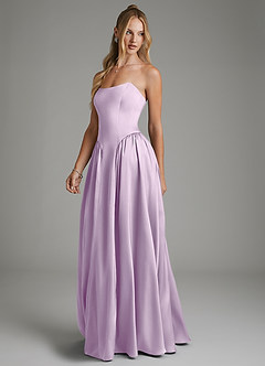 Azazie Arden Robes de demoiselle d'honneur Robe Trapèze en Satin extensible Corset Frostiges Flieder image5