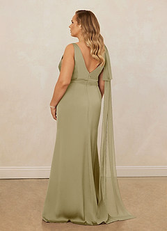 Christian Siriano Bridal for Azazie 1011 Bridesmaid Dresses Moss Green Mermaid Bow Stretch Satin Dress image12