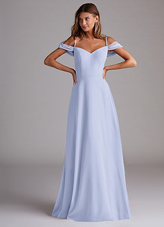Azazie Marley Bridesmaid Dresses Lavender A-Line Off the Shoulder Chiffon Convertible Dress image4