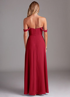 Azazie Aaron Final Sale Scarlet A-Line Off the Shoulder Chiffon Convertible Dress image3