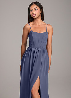 Azazie Kailee Bridesmaid Dresses Stormy A-Line with Pockets Chiffon Dress image2